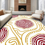 Luxury Plush Featuring Elegant Swirling Abstract Design (Gold) - ODIKA