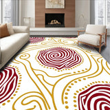 Luxury Plush Featuring Elegant Swirling Abstract Design (Gold) - ODIKA