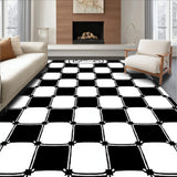 Buffalo Check Doormat with Gingham Design(Black)