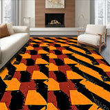Buffalo Checkered Harvest Plaid with Bold Interlocking Stripe Accents(Orange)