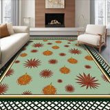 Enchanted Forest Pinecone Motif with Houndstooth Edge Accent(Green)