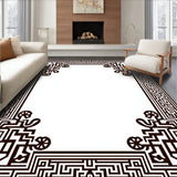 Medallion Labyrinth Maze Elegant Symmetrical(Brown)