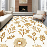 Natural Countryside Floral Sketch Elegant Entryway(White)