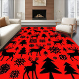 Scandinavian Folk Interlocking Reindeer(Red)