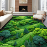 Aesthetic Shower with Botanical Design(Green)