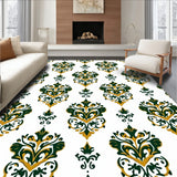 Ornate Floral with Symmetrical Damask(White)