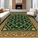 Trellis Mosaic with Interlocking Baroque Scrolls and Petal Forms (Green)