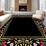 Modern Boho Laurel Branches with Festive Holly and Berry Accents(Black)