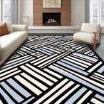 Scandinavian Chevron Herringbone Vacuum Safe Floor (Black) - ODIKA