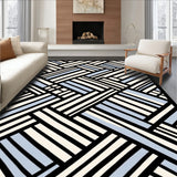 Scandinavian Chevron Herringbone Vacuum Safe Floor (Black) - ODIKA