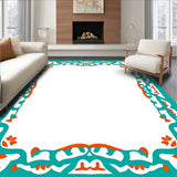 Elegant Borderline Patterned with Symmetrical Interlocking Motifs (Turquoise)