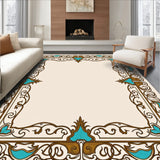 Timeless Rococo Damask Design Featuring Ornate Vinework(Brown)
