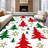 Holiday Tree with Decorative Pine Branch Motifs(Red)