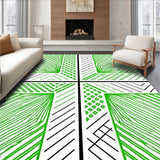 Scandinavian Nordic Cross Entrance Minimalist Grid (Green)