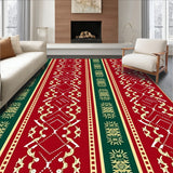 Winterberry Stripe Interlocking Festive Holiday Style(Red)