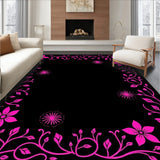 Botanical Flourish with Stylized Floral Vine (Pink)