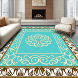 Artisan Bordered Medallion with Filigree Motifs (Turquoise)