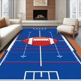 Football Field Yard Lines Central Ball(Blue)