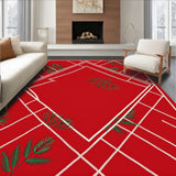 Holiday Chevron Waves with Subtle Pine Needle Embellishments(Red)