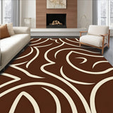 Classic Wave Motif with Flowing Lines and Subtle Modern Accents(Brown)