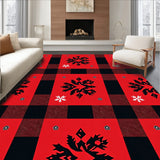 Vintage Checkered with Festive Holiday Motifs(Red)
