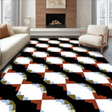 Checkerboard Motif Festive Season Floor Accent(Black)