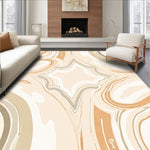 Natural Abstract Marbled Swirl Modern Luxury Statement (Beige) - ODIKA