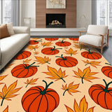 Harvest Pumpkin Patch Maple Leaf Scattered(Beige)