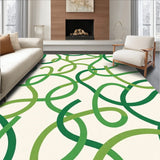 Abstract Interlocking Ribbon Swirl with Flowing Forms(Green)