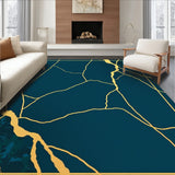 Luxurious Gilded Veined Stone Decorative Floor Covering(Gold)