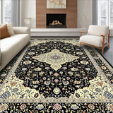 Vintage Inspired Black and Beige Area(Black)