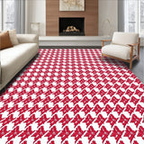 Homespun Crosshatch Basketweave Entrance Decorative(Red)