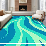 Modern Abstract Waves with Accent Frame (Blue)