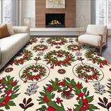 Enchanted Forest Wreath Seasonal Floor Covering(Green)
