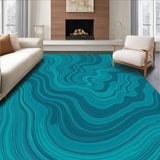 Ocean Ripple Design Throw with Base (Blue)