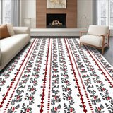 Plaid Patchwork with Stylized Evergreen and Berry Accents(Black)
