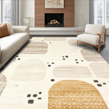 Abstract Antelope Print Beige Area Modern Animal Design(Beige)