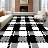 Buffalo Farmhouse Doormat Rustic Entrance Welcome(Black)