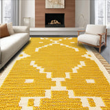 Ultra Soft Area Rug, Non Slip, Stain Resistant, Washable Area Rugs for Living Room, Bedroom, Modern Abstract Prado(Yellow)
