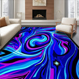 Celestial Wave with Shimmering Gradient Stripes (Blue)