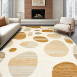 Beige Faux Fur with Antelope Inspired Abstract(Beige)