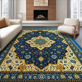 Ultra Soft Area Rug, Non Slip, Stain Resistant, Washable Area Rugs for Living Room, Bedroom, Soft Velvet Islamic Prayer Meditation(Blue)