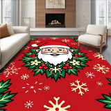 Jolly Saint Nick Holiday Floor Decoration With Festive Trim(Red)