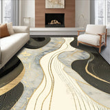 Serpentine Weave Abstract Swirls(Gold)