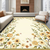 Boho Floral Entrance Runner Non Slip Indoor Hallway(Beige)
