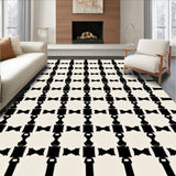Scandi Inspired Interlocking Stripe Array with Subtle Artistic Balance(Black)