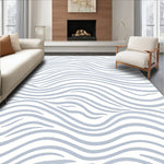 Modern Ripple Wave Design Featuring Delicate Flowing Lines (White) - ODIKA