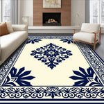 Damask with Flowing Vine Embellishments (Blue) - ODIKA