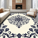 Ornate Floral Medallion Elegance with Interlocking Botanical Scrollwork (Ivory) - ODIKA