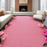 Ultra Soft Area Rug, Non Slip, Stain Resistant, Washable Area Rugs for Living Room, Bedroom, Floral Coquette Bath Mat(Pink)
